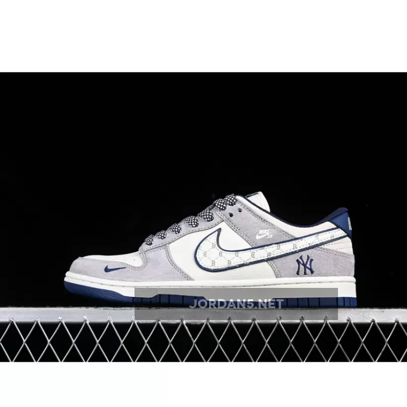 SB DUNK LOW MLB WHITE/GREY/BLUE