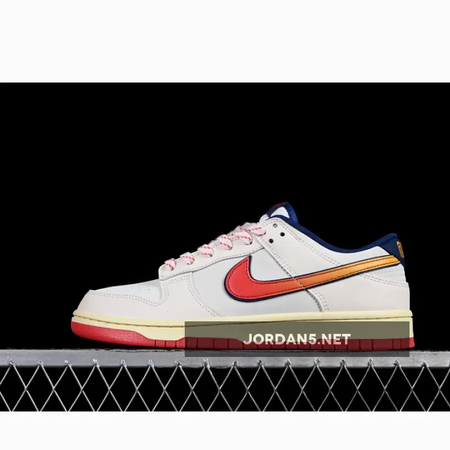 SB DUNK LOW PALE IVORY/LIGHT CRIMSON/SAIL/UNIVERSITY GOLD/BLUE VOID/SAIL