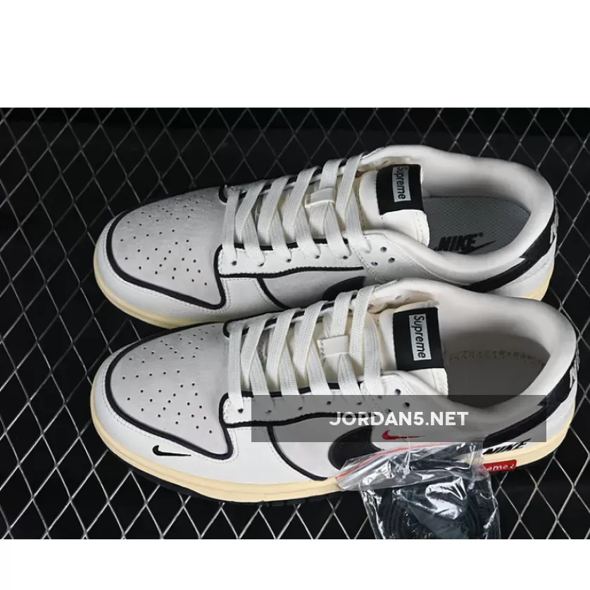 SB DUNK LOW SUP WHITE/BLACK/GREY