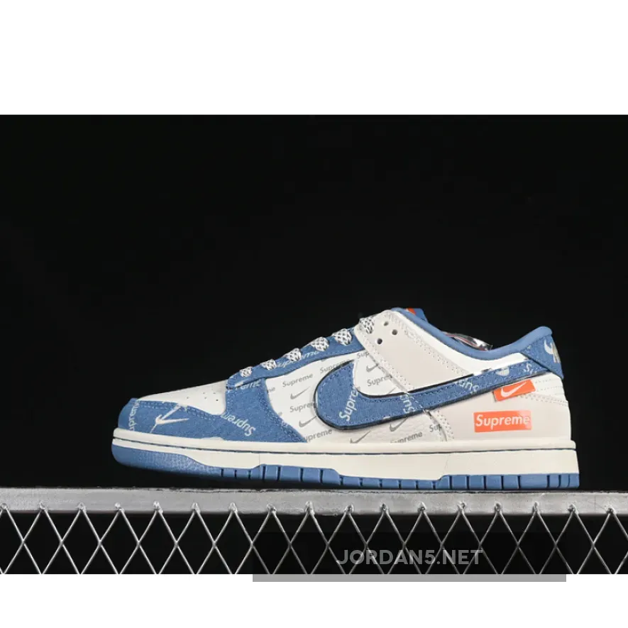 SB DUNK LOW SUP WHITE/GREY/BLUE