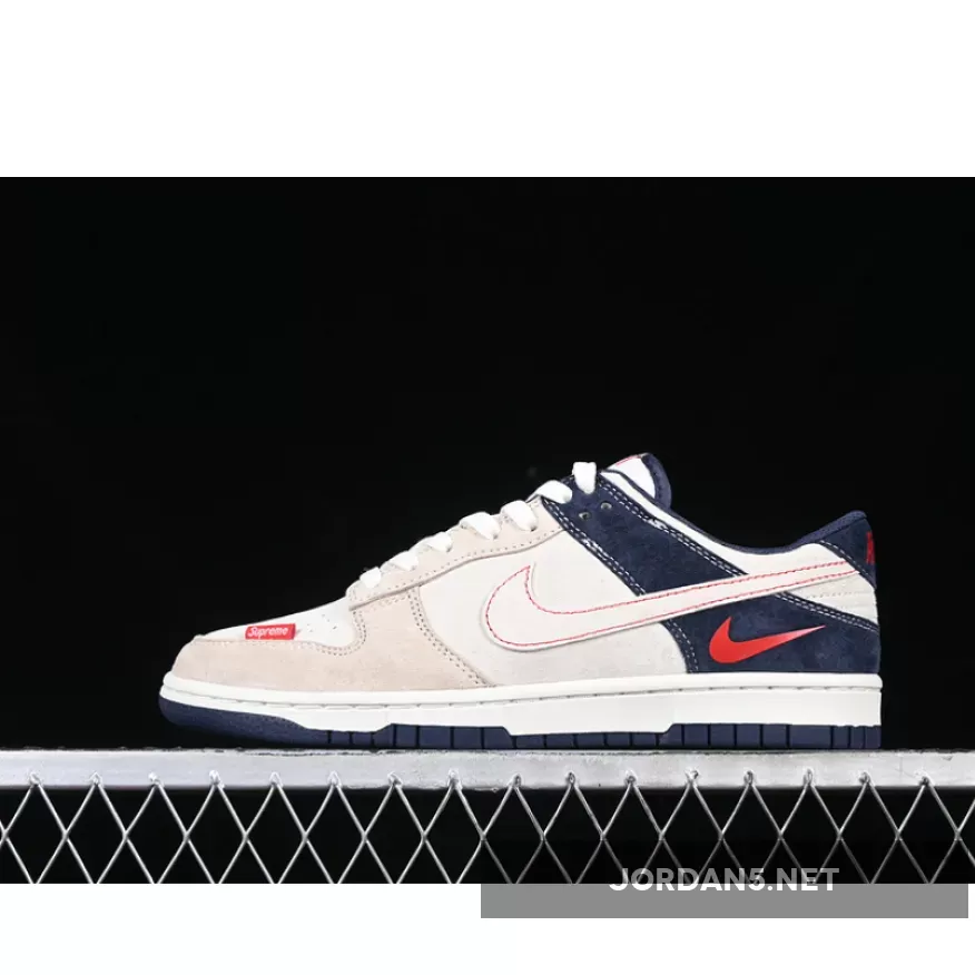 SB DUNK LOW SUPREME WHITE/BLUE/RED/BEIGE