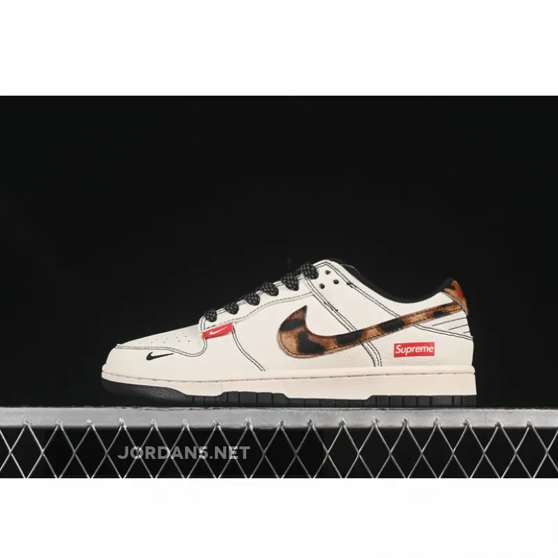 SB DUNK LOW SUPREME WHITE/BROWN/BLACK