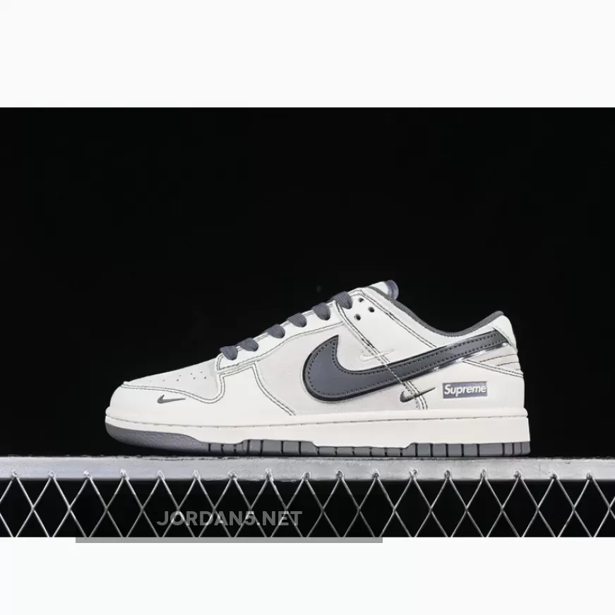 SB DUNK LOW SUPREME WHITE/GREY