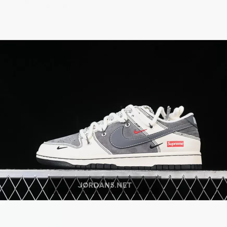 SB DUNK LOW SUPREME WHITE/GREY