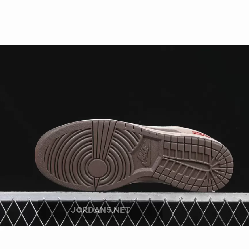 SB DUNK LOW SUPREME WHITE/GREY/BROWN
