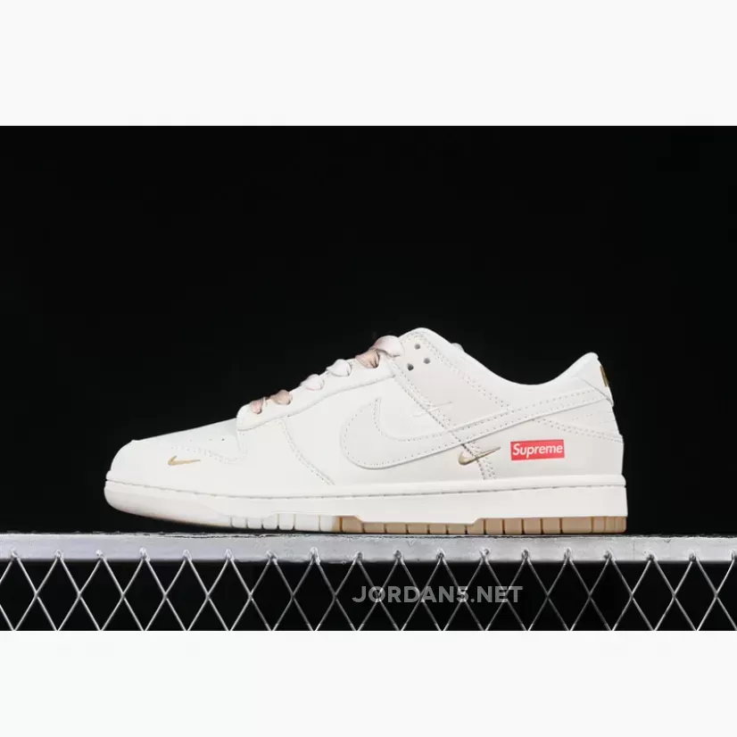 SB DUNK LOW SUPREME WHITE/KHAKI