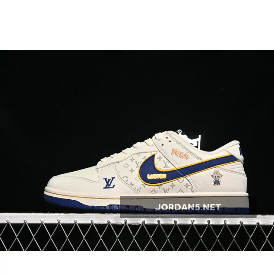 SB DUNK LOW WHITE/BLUE/GOLD