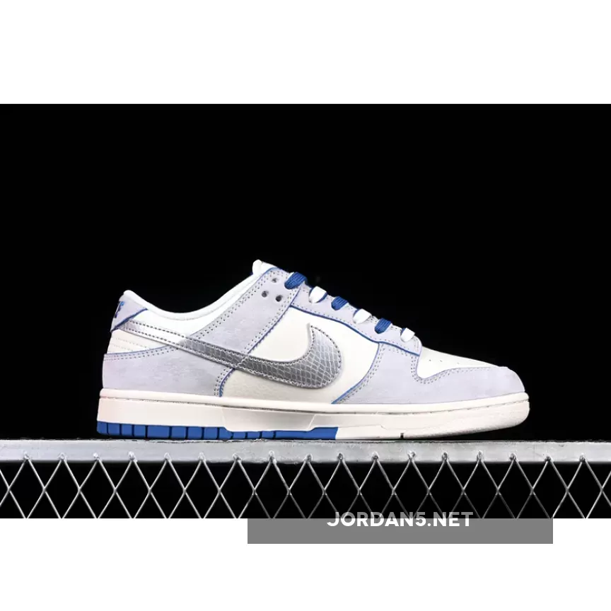 SB DUNK LOW WHITE/BLUE/GREY/SILVER
