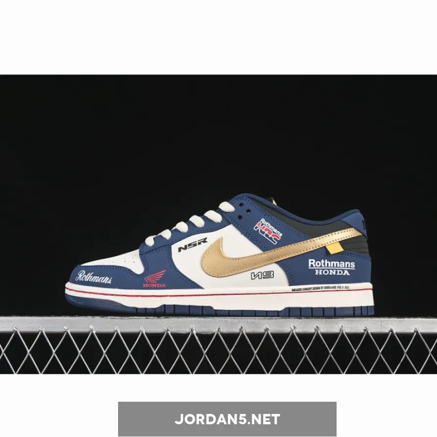 SB DUNK LOW WHITE/GOLD/BLUE