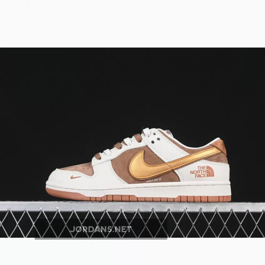 SB DUNK LOW WHITE/GOLD/BROWN