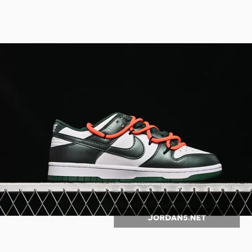 SB DUNK LOW WHITE/GREEN/ORANGE