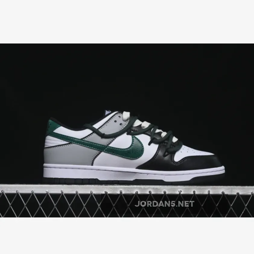 SB DUNK LOW WHITE/GREY/BLACK/GREEN