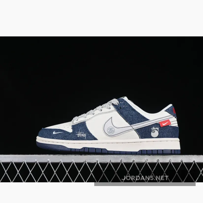 SB DUNK LOW WHITE/GREY/BLUE