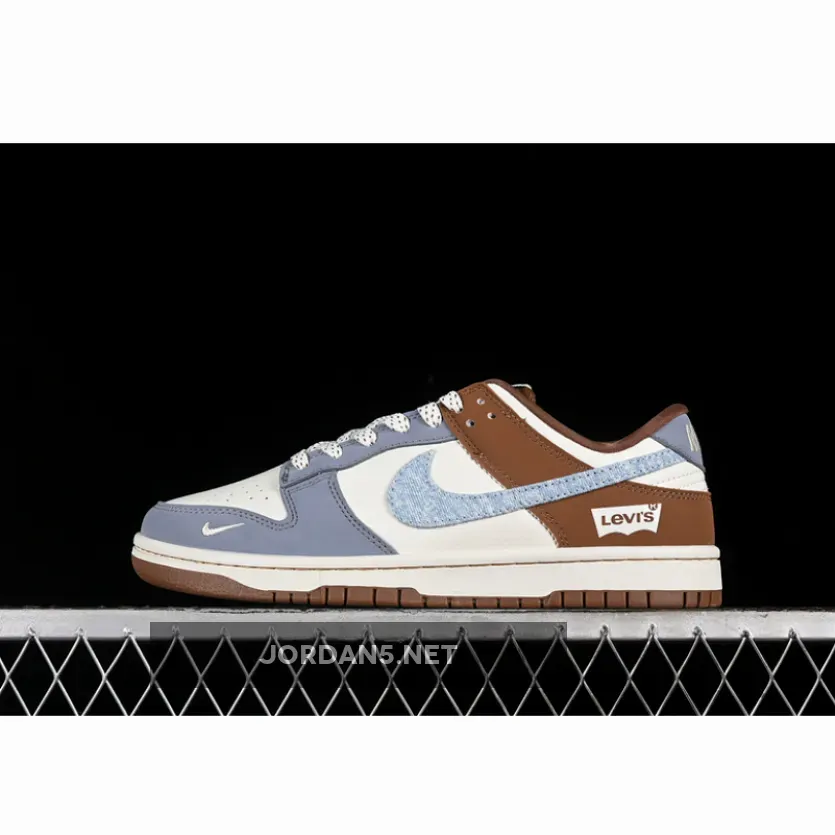 SB DUNK LOW WHITE/GREY/BLUE/BROWN