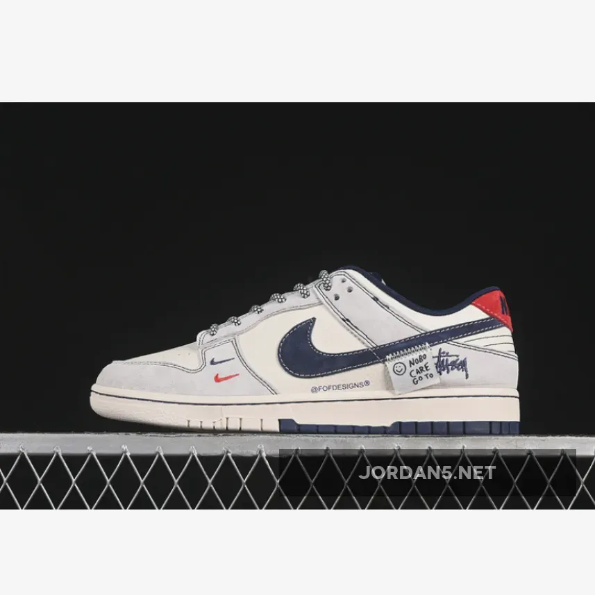 SB DUNK LOW WHITE/GREY/BLUE/RED