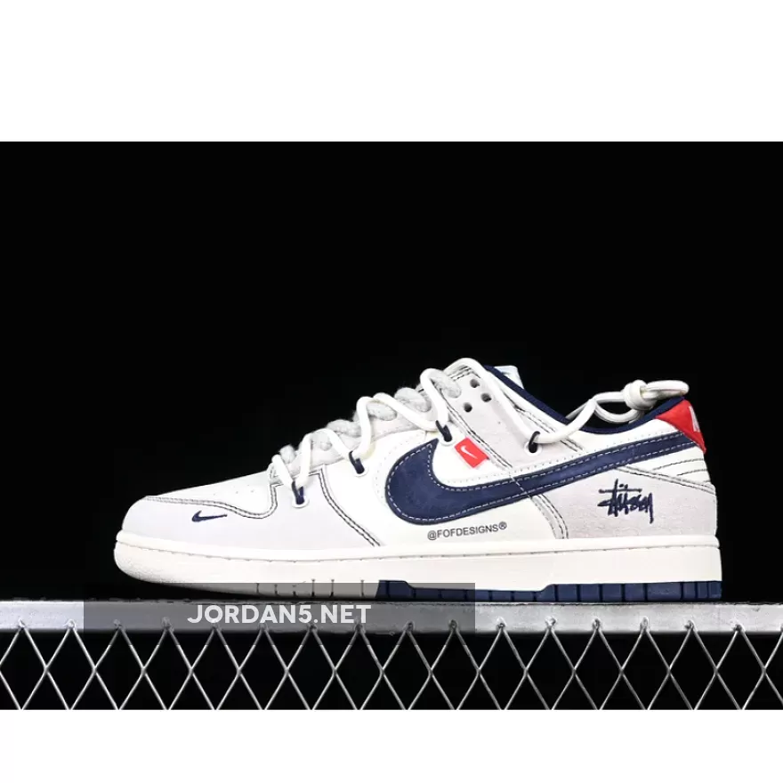 SB DUNK LOW WHITE/GREY/BLUE/RED