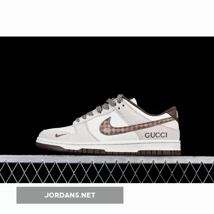 SB DUNK LOW WHITE/GREY/BROWN