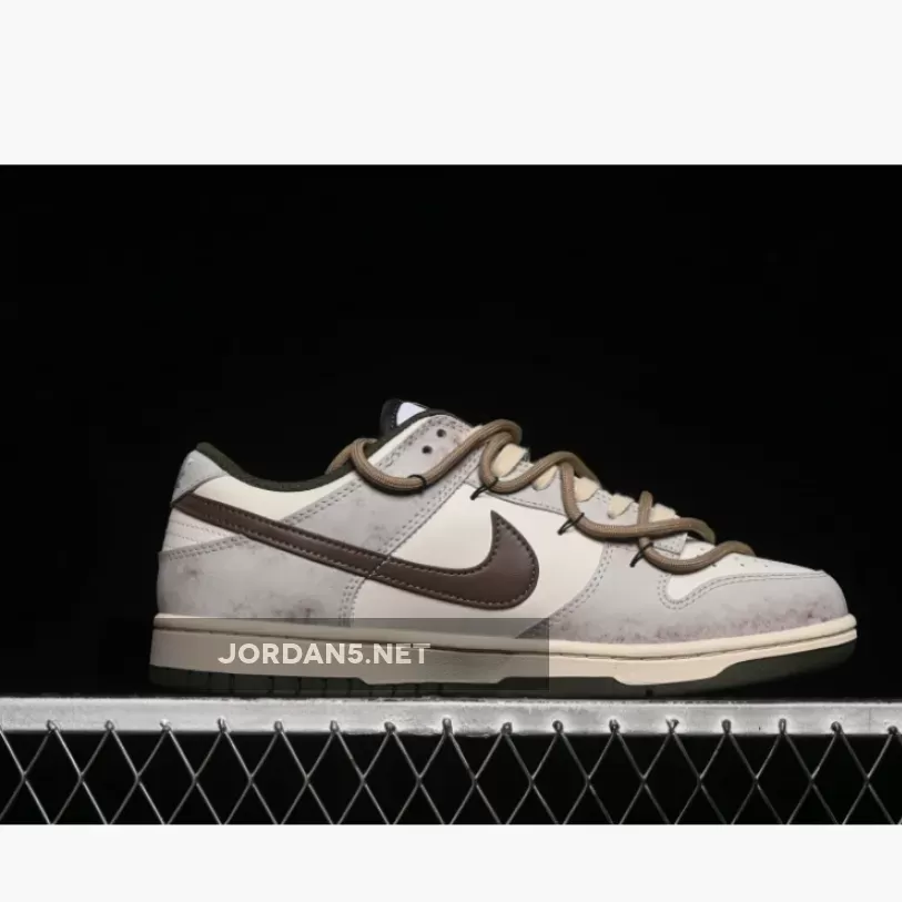 SB DUNK LOW WHITE/GREY/BROWN