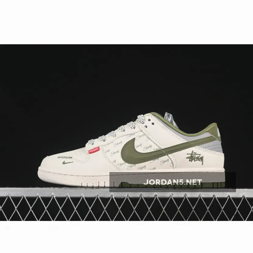 SB DUNK LOW WHITE/GREY/GREEN