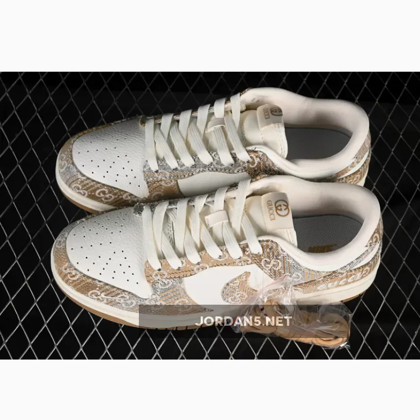 SB DUNK LOW WHITE/GREY/KHAKI