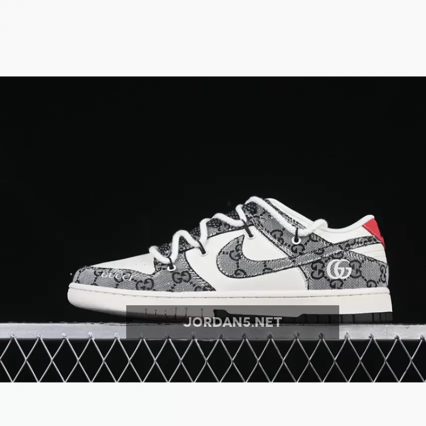 SB DUNK LOW WHITE/GREY/RED