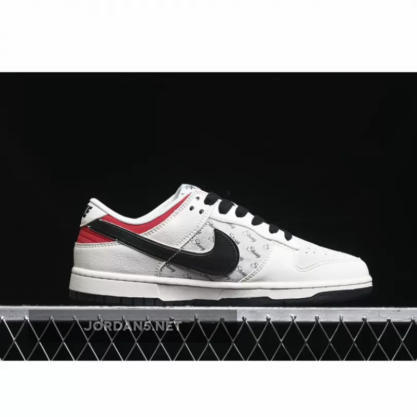 SB DUNK LOW WHITE/RED/SILVER/BLACK