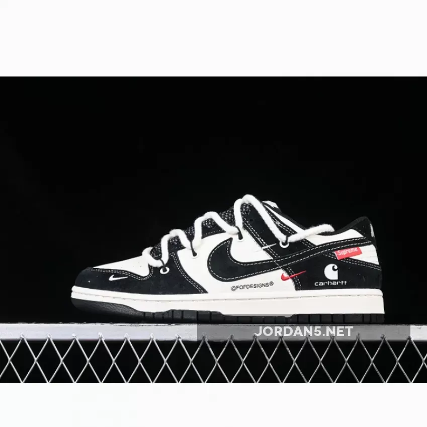 SB DUNK LOW X SUP WHITE/BLACK
