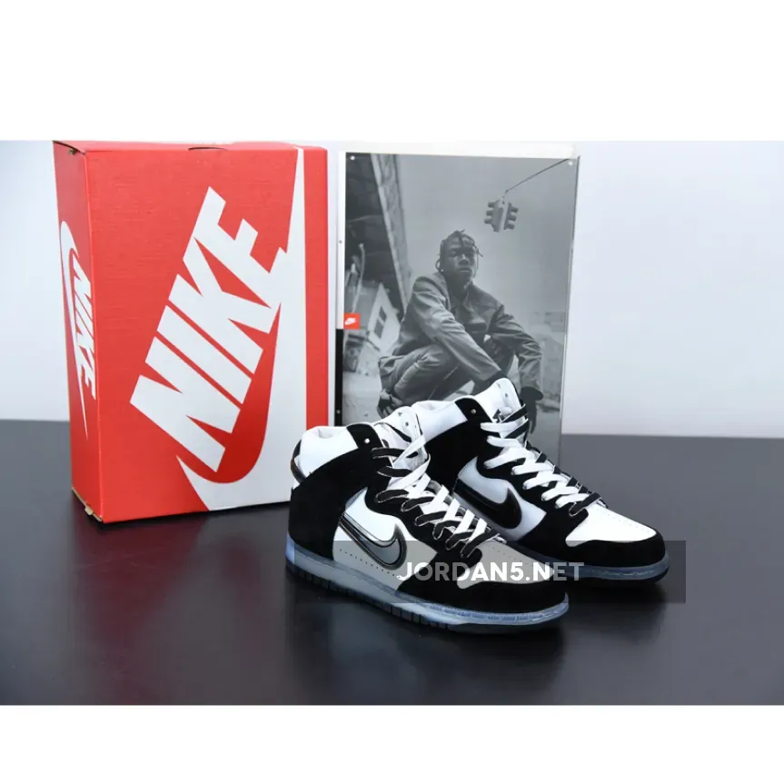 Slam Jam x Nike Dunk High White Black