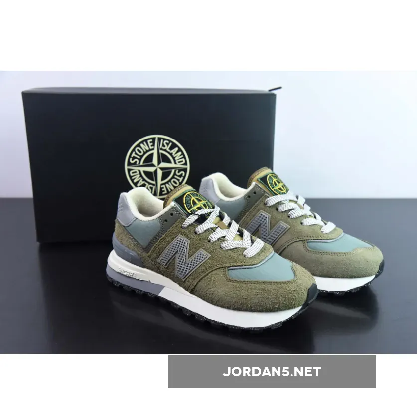 Stone Island x New Balance 574 Olive Green