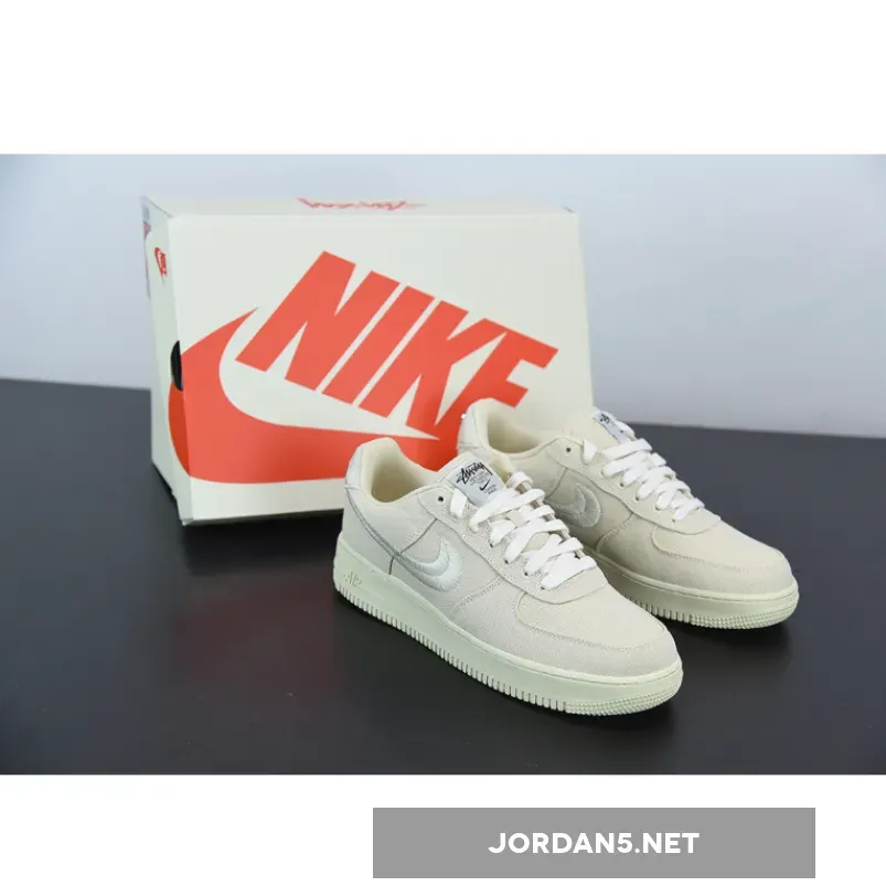 Stussy x Nike Air Force 1 Low Fossil Stone