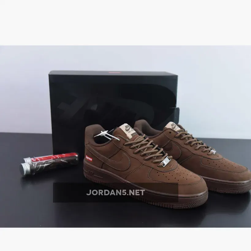 Supreme x Nike Air Force 1 Baroque Brown