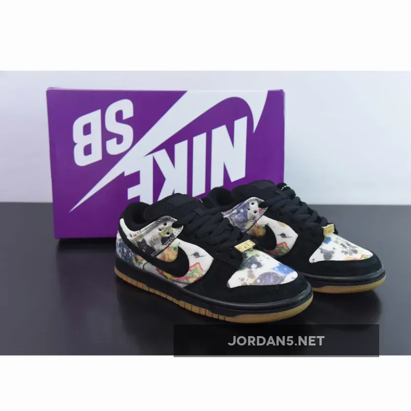Supreme X Nike SB Dunk Low ‘Rammellzee’ Black Multi-Color