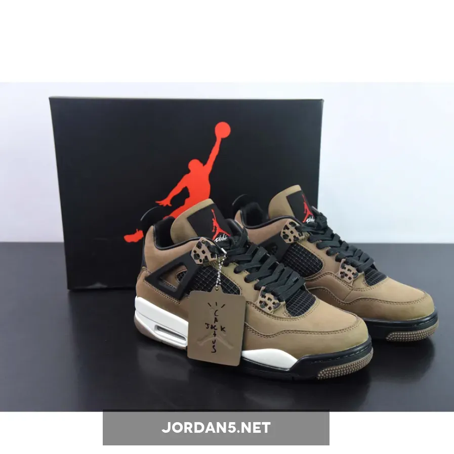 Travis Scott x Air Jordan 4 Olive Grey/Black